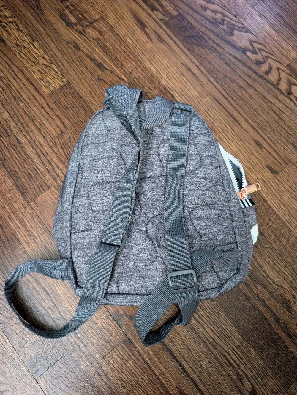 Adidas Heather Gray Mini Backpack with White Logo